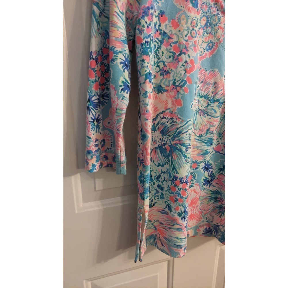 Lilly Pulitzer Justina Tunic SPF 50 Gypsea Serene Blue, Beachy, Summer XS - Picture 7 of 10